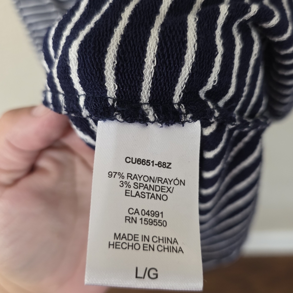 🔸️5 FOR $25 Hilary Radley Black and White Striped Midi Dress - Picture 6 of 8
